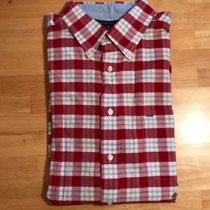 Tommy Hilfiger Plaid Short Sleeve Polo Size XL